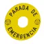 Harmony étiquette circulaire Ø90mm jaune - logo EN13850 - PARADA DE EMERGENCIA  - ZBY8430